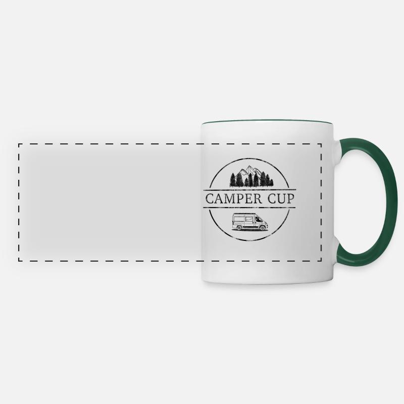Camper Cup - Panoramic Mug - white/dark green
