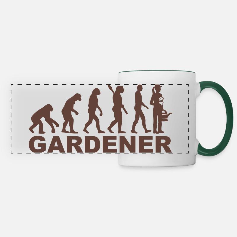 Gardener - Panoramic Mug - white/dark green