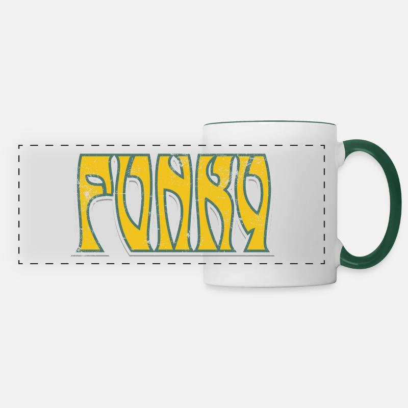 Funky Vintage - Mug panoramique contrasté et blanc - blanc/vert foncé