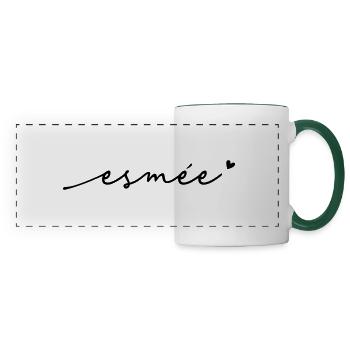 Esmée Cursive Name - Panoramic Mug - white/dark green - Front