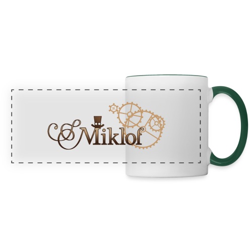 miklof logo gold wood gradient 3000px - Panoramic Mug