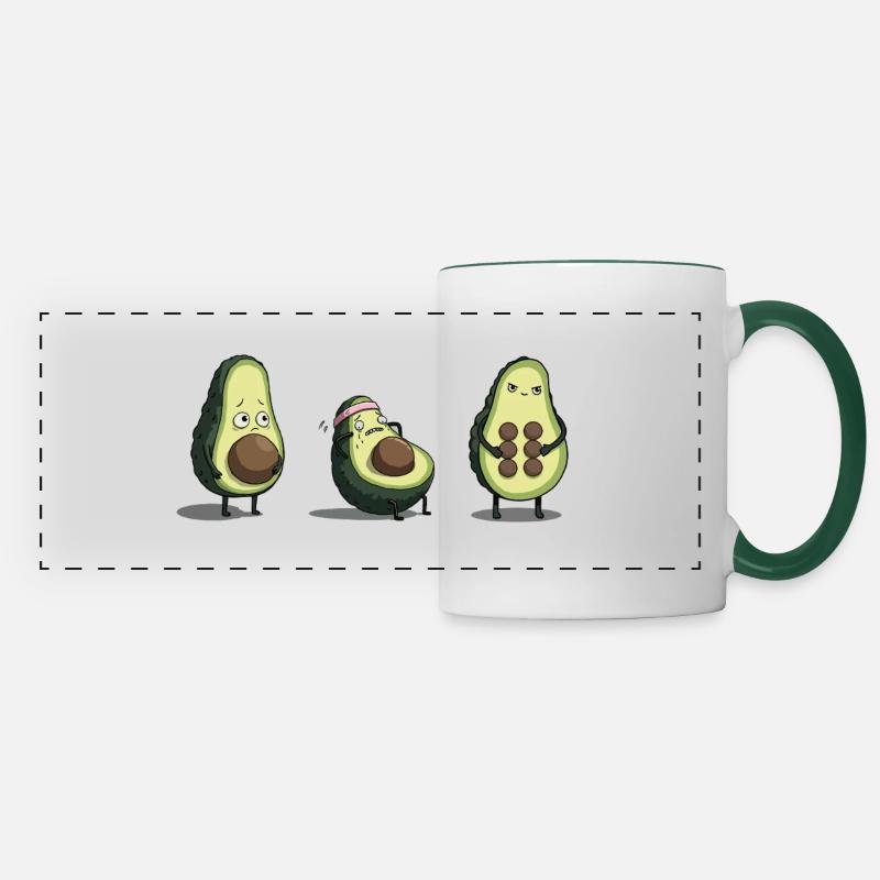 Evolution des Avocado-Körpers - Panoramatasse - Weiß/Dunkelgrün