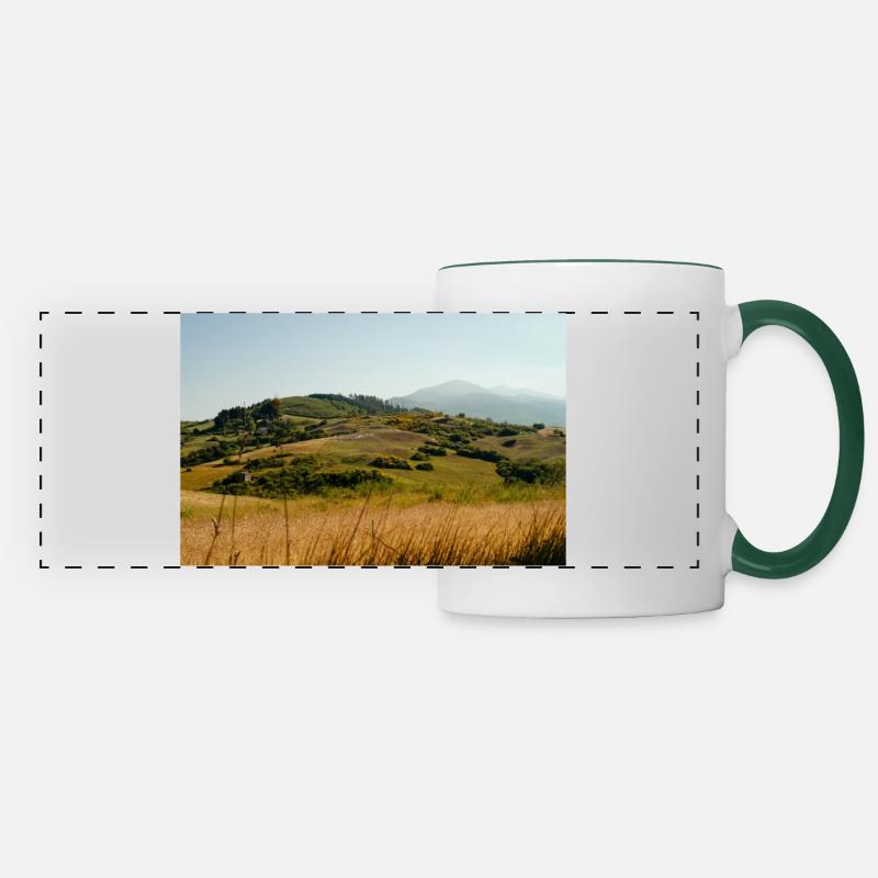 Toscane - Mug panoramique contrasté et blanc - blanc/vert foncé