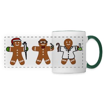 Gingerbread Scientist Guys - Panoramatasse - Weiß/Dunkelgrün - Vorne