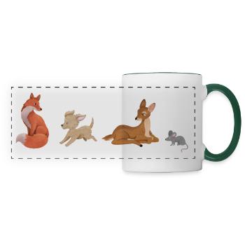 Animal lovers - Panoramic Mug - white/dark green - Front