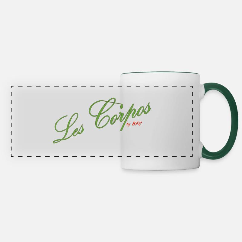 Les Corpos by BFC - Mug panoramique contrasté et blanc - blanc/vert foncé