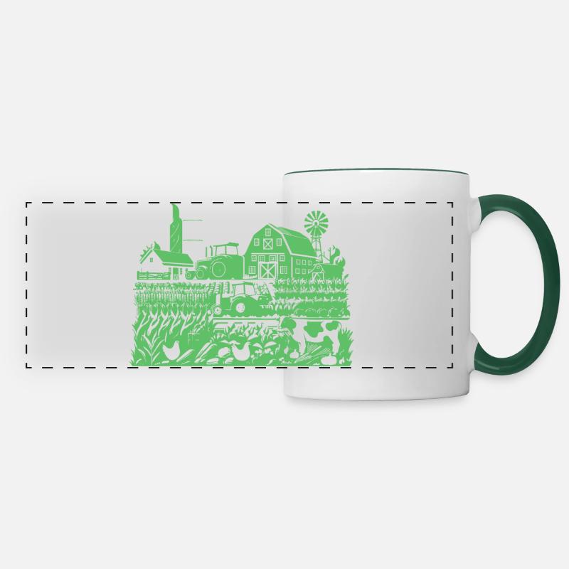 Agriculture - Panoramic Mug - white/dark green