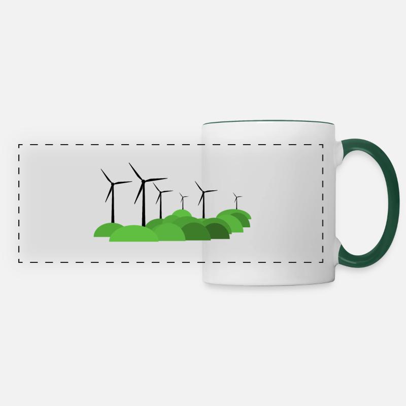 Windmill - Panoramic Mug - white/dark green