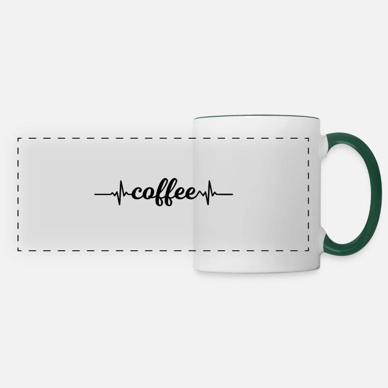 coffee - Panoramic Mug - white/dark green
