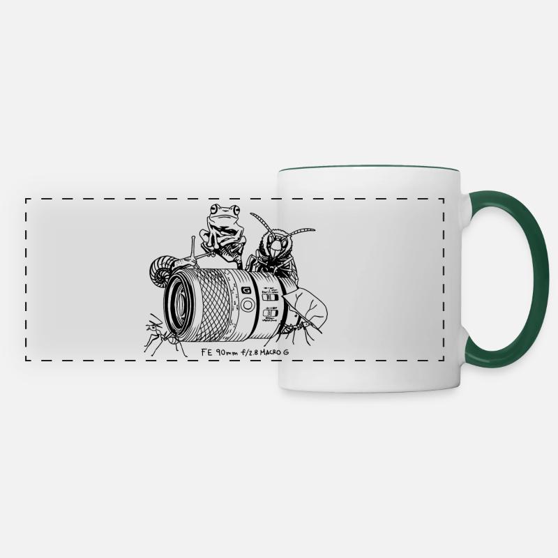 MF10 1 - Mug panoramique contrasté et blanc - blanc/vert foncé