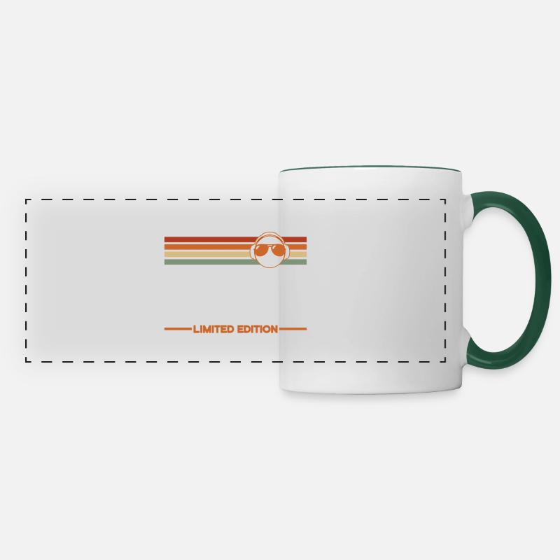 1976 - Mug panoramique contrasté et blanc - blanc/vert foncé