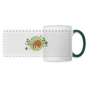The marijuana sloth - Panoramic Mug - white/dark green - Front