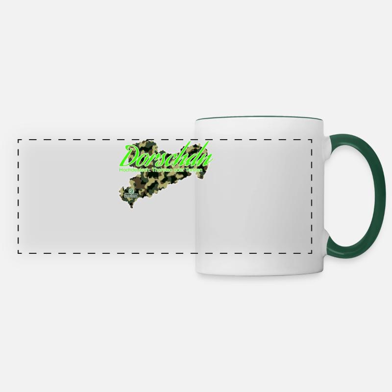 Dorschdn - Thorsten ou Torsten - Säggsch - Mug panoramique contrasté et blanc - blanc/vert foncé