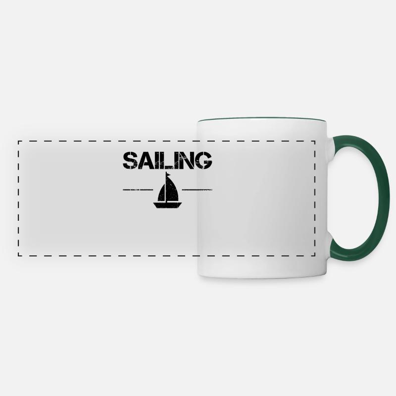 Voile - Mug panoramique contrasté et blanc - blanc/vert foncé
