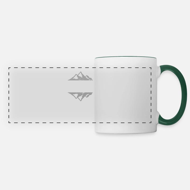 Cool mountain bike MTB Enduro Freeride Downhill - Panoramic Mug - white/dark green