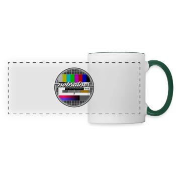 NoBrainer TV Break (No to AfD) - Panoramic Mug - white/dark green - Front