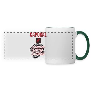 Caporal sapeurs-pompiers - Mug panoramique contrasté et blanc - blanc/vert foncé - Devant