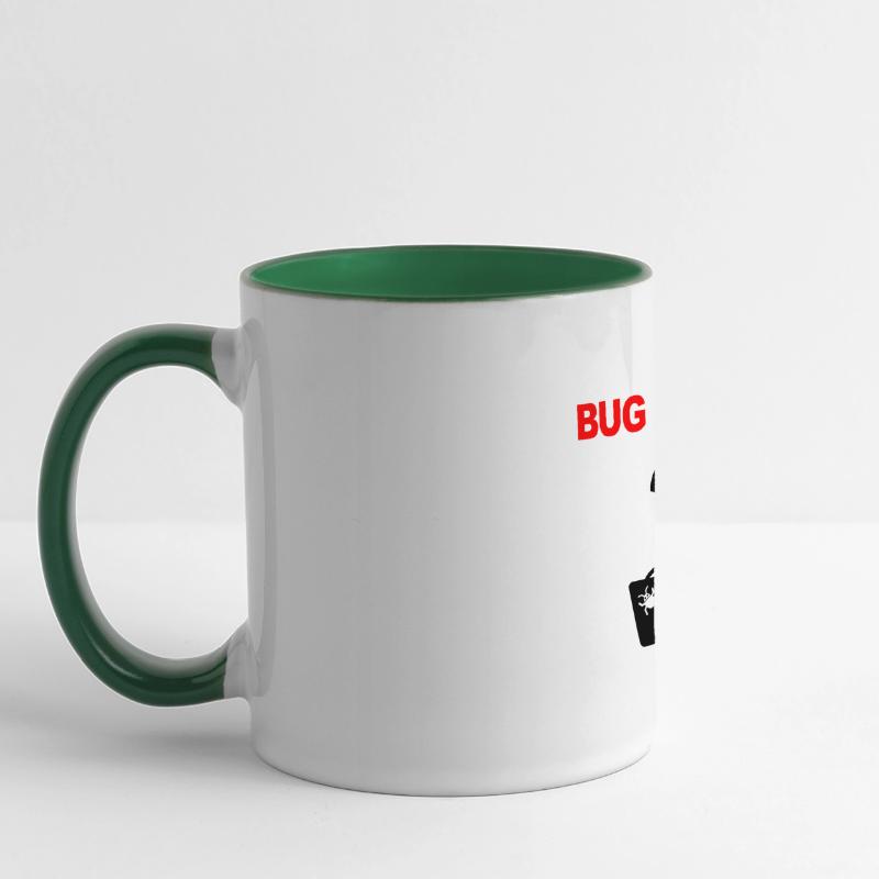Bug Hunter, Logiciel Testing, Programmeur, IT, Bugs Mug panoramique contrasté et blanc