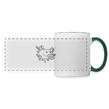 Pig Piggy Sow - Panoramic Mug - white/dark green - Front