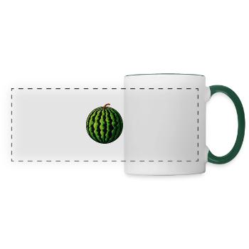 Embroidered watermelon - Panoramic Mug - white/dark green - Front