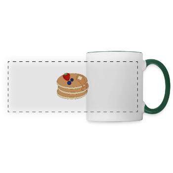 Crêpes - Mug panoramique contrasté et blanc - blanc/vert foncé - Devant