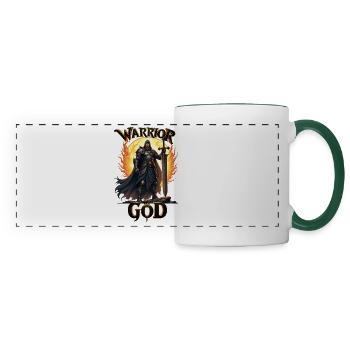 GUERRIER DE DIEU - Chevalier Noir - Mug panoramique contrasté et blanc - blanc/vert foncé - Devant