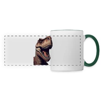 T-Rex - Panoramatasse - Weiß/Dunkelgrün - Vorne