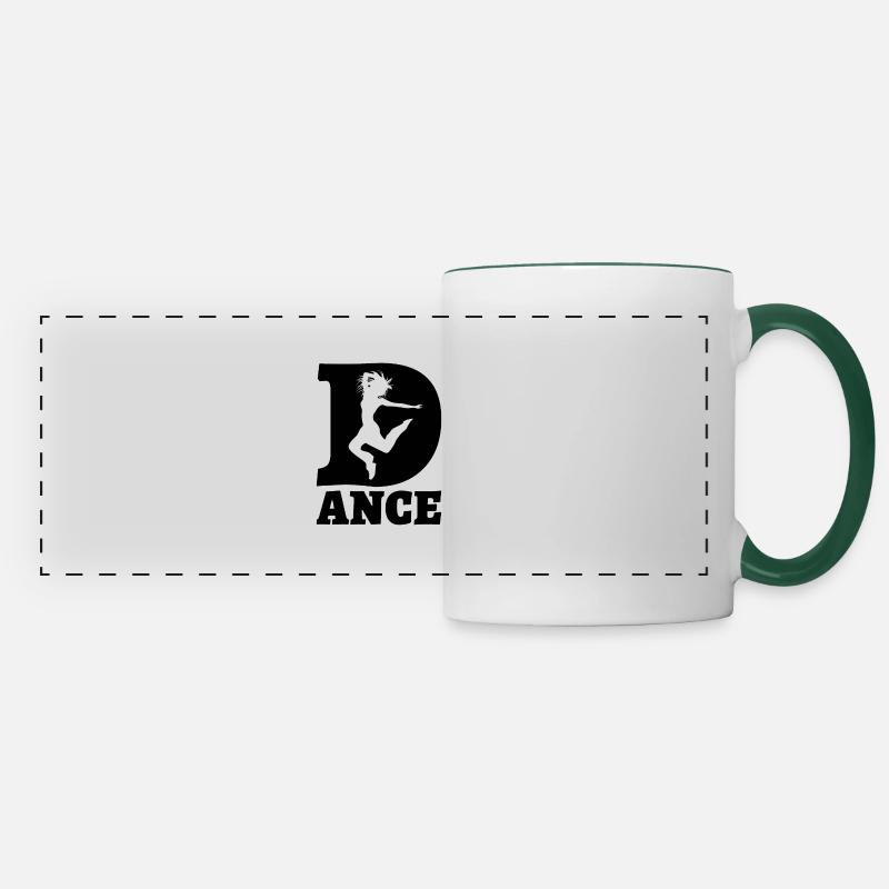 Dance - Panoramic Mug - white/dark green