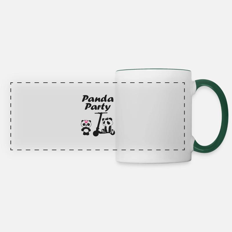 E-scooter | E-scooter | Electric scooter | E-scooter - Panoramic Mug - white/dark green