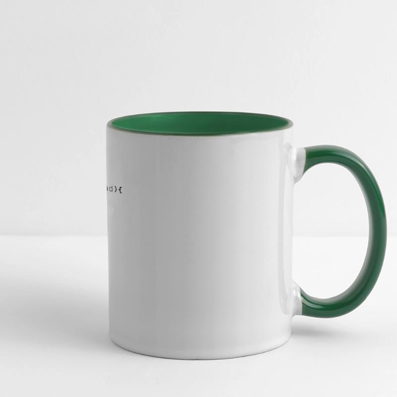 While Not Dead Eat Programmeur de code Sleep Hacker Mug panoramique contrasté et blanc