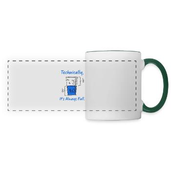 Science Drôle de blague complète - Mug panoramique contrasté et blanc - blanc/vert foncé - Devant