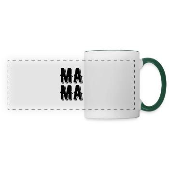 mama - Mug panoramique contrasté et blanc - blanc/vert foncé - Devant