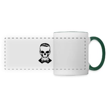 Skeleton Costume Bones Halloween Horror - Panoramic Mug - white/dark green - Front