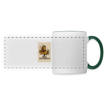 Bee yourself - Panoramic Mug - white/dark green - Front