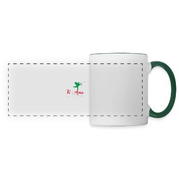 Ti amo takin - Mug panoramique contrasté et blanc - blanc/vert foncé - Devant