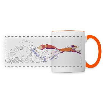 Étapes d'animation - Astrae - Mug panoramique contrasté et blanc - blanc/orange - Devant