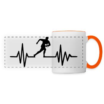 Rugby - Panoramic Mug - white/orange - Front