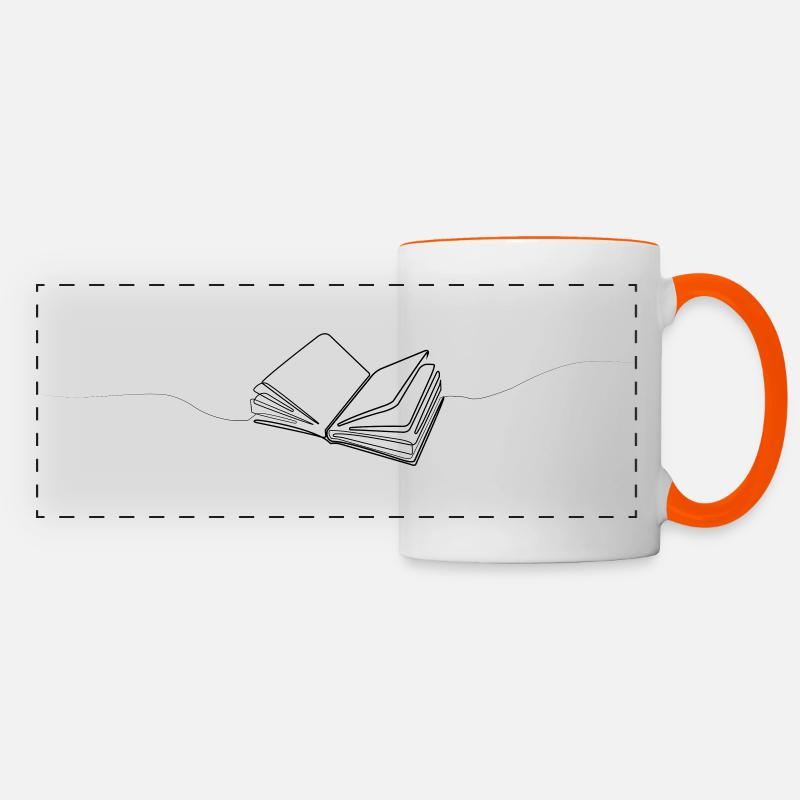 Buch - Panoramatasse - Weiß/Orange