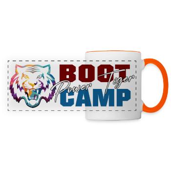 POWER TIGER - Tiger, Bootcamp & Text - Panoramatasse - Weiß/Orange - Vorne
