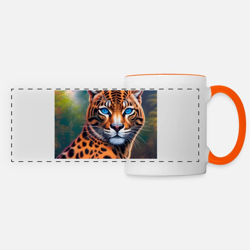 Jaguar - Panoramatasse - Weiß/Orange