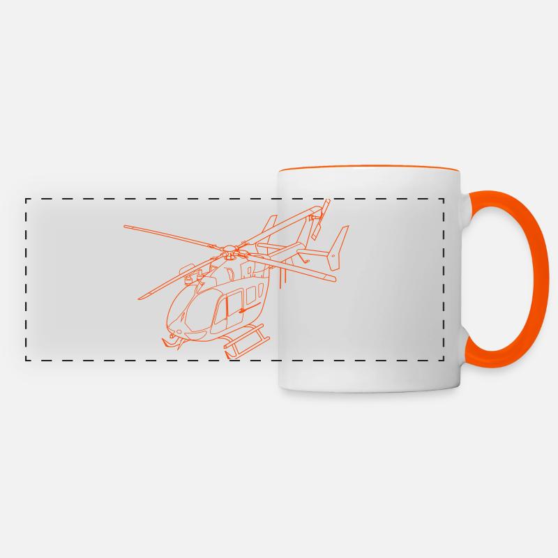 vol ec 145 - Mug panoramique contrasté et blanc - blanc/orange