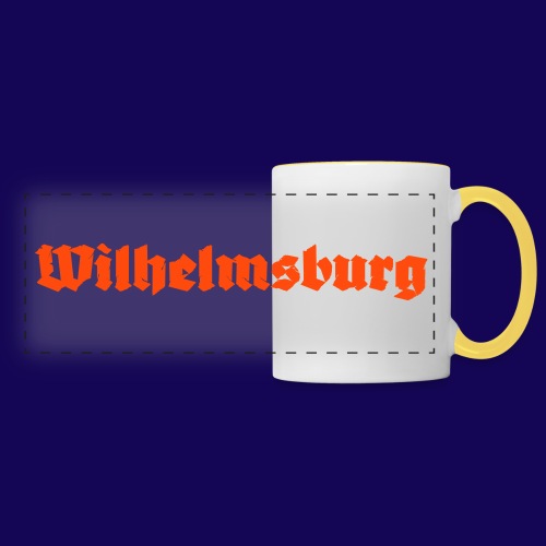 Wilhelmsburg Fraktur-Typo: Die Hamburger Elbinsel! - Panoramatasse