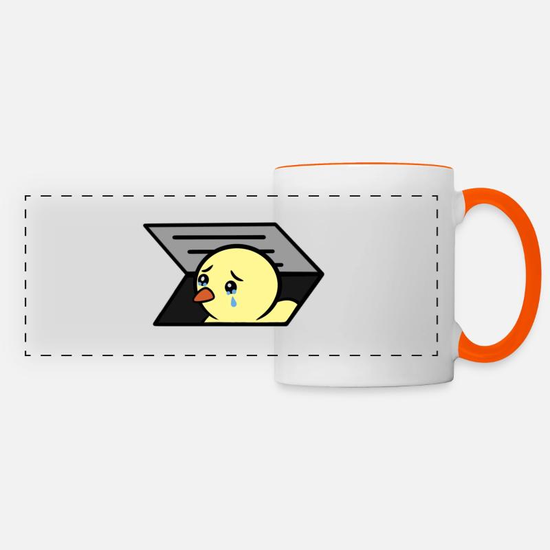 Duckie Venting - Panoramic Mug - white/orange