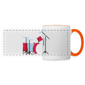 coloured_drums - Panoramatasse - Weiß/Orange - Vorne