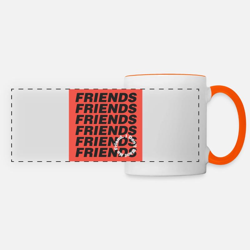 TYPOGRAPHY 16 - Panoramic Mug - white/orange