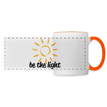 be the ligh - Panoramic Mug - white/orange - Front