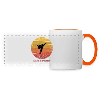 Karate - Panoramatasse - Weiß/Orange - Vorne