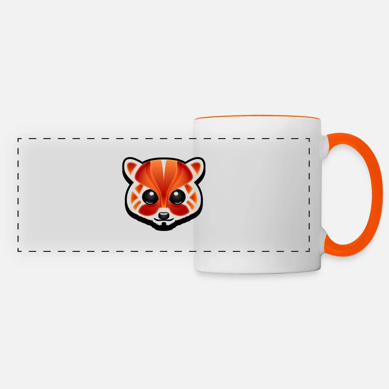 Red panda - Panoramic Mug - white/orange
