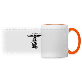 Pizza pizza - Mug panoramique contrasté et blanc - blanc/orange - Devant