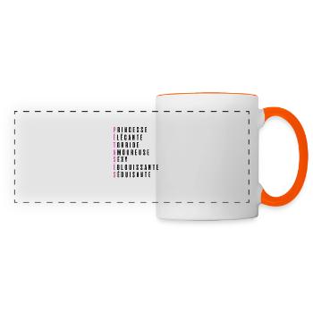 Je suis une pétasse - Mug panoramique contrasté et blanc - blanc/orange - Devant